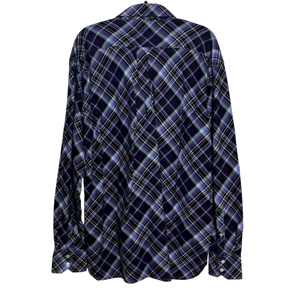 Tommy Hilfiger Mens XL Purple Plaid Button Down Long Sleeve Casual Shirt‎ - Picture 5 of 8